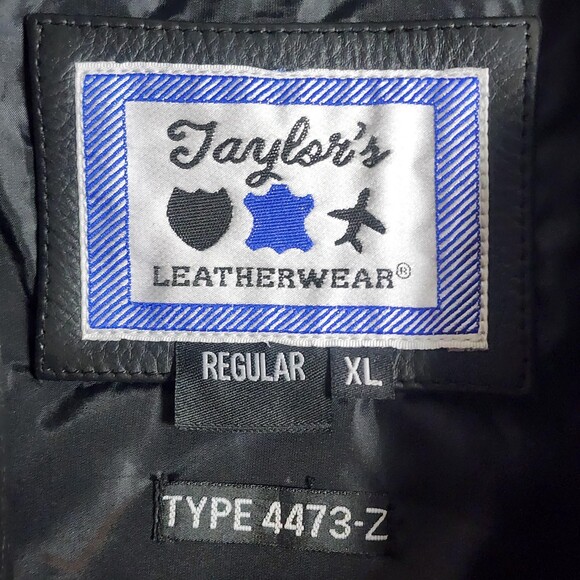 Taylor's Leatherwear Jacket Mens XL Black Leather Motorcycle Type 4473-Z - Picture 3 of 12